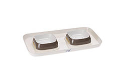 Миски на подносе Ferplast Glam Tray Extra Small Dove Grey