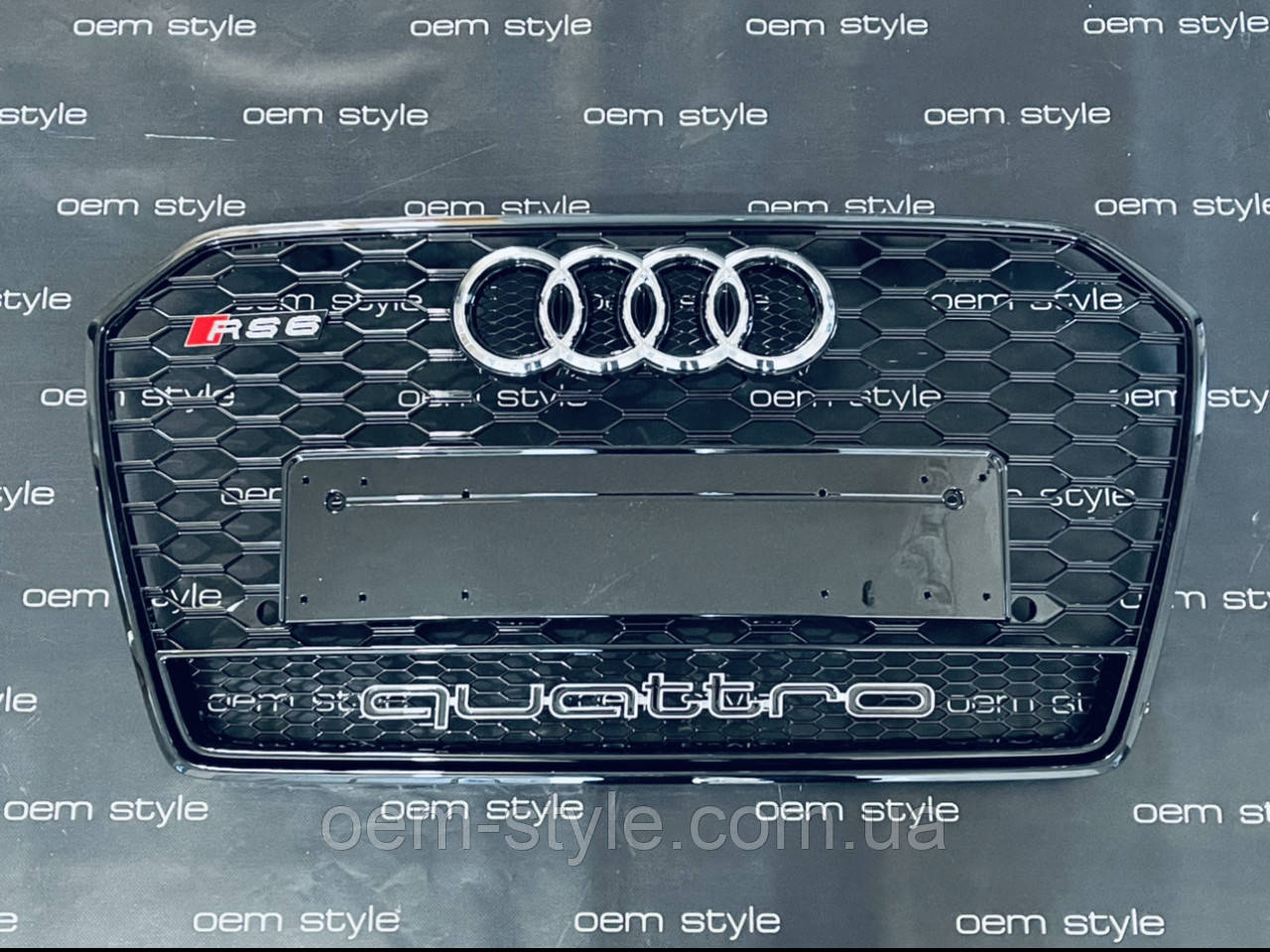 Решітка радіатора Audi A6 C7 у стилі RS6 2016-2018