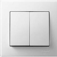 LESYA БІЛИЙ Вимикач подвійний (арт. 705-0202-101)