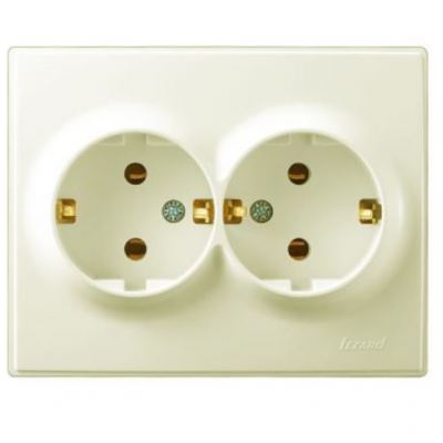 LESYA КРЕМ Розетка подвійна з / з (арт. 705-0303-127B), фото 1