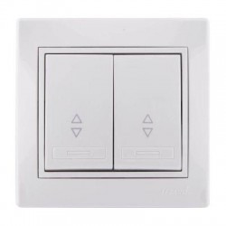 MIRA БІЛИЙ Вимикач прохідний подвійний (арт. 701-0202-106), фото 1