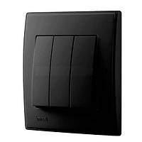 LESYA АНТРАЦИТ Вимикач потрійний (арт. 705-4242-109)