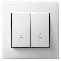 LESYA БІЛИЙ Вимикач прохідний подвійний (арт. 705-0202-106)