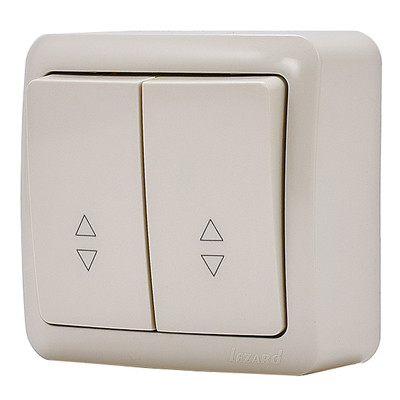 VIOLA КРЕМ Вимикач подвійний прохідний (12шт./уп.) (арт. 751-0300-106), фото 1