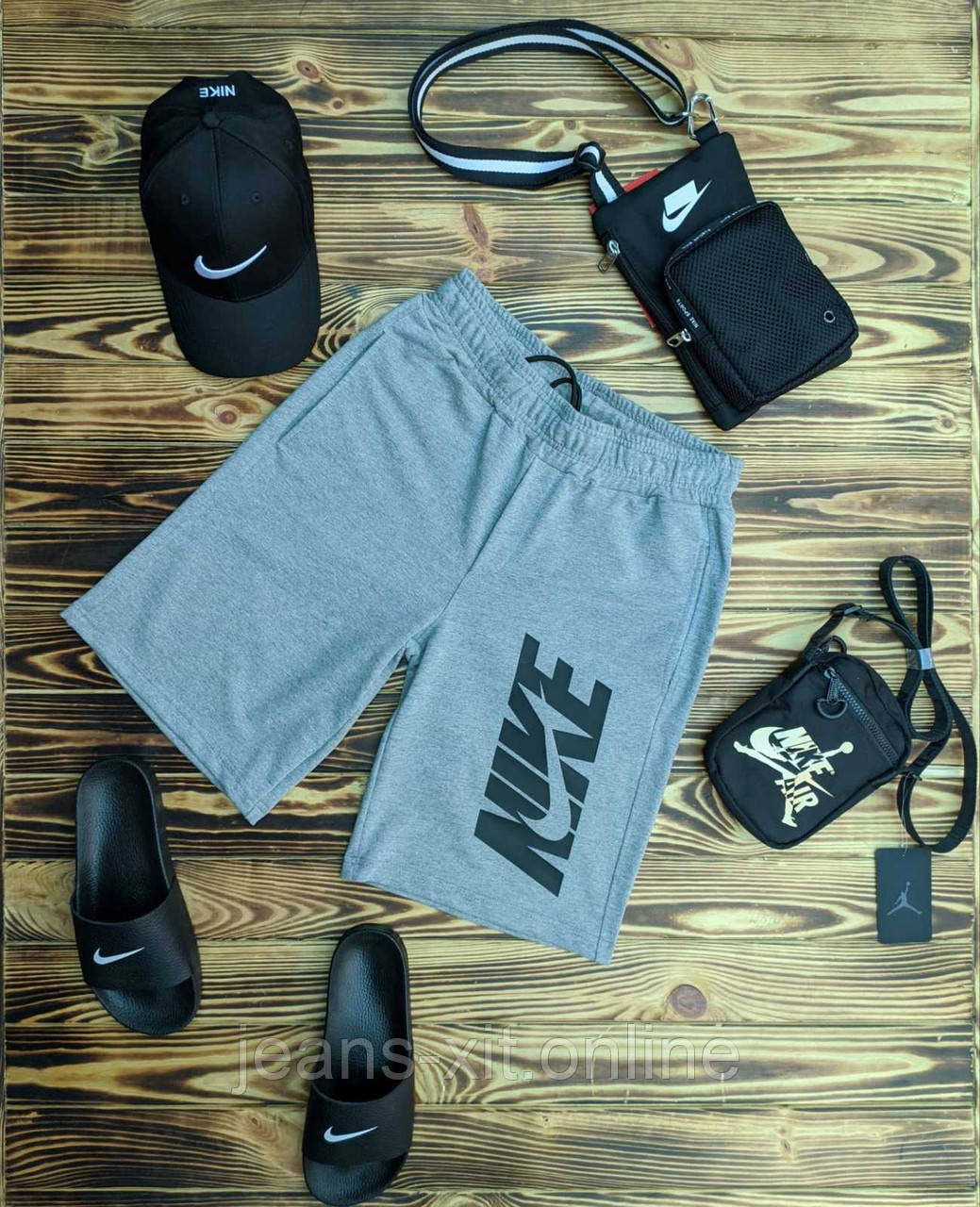 Шорти чоловічі 2XL(р) сірі 2003-21 Nike Туреччина Літо-D