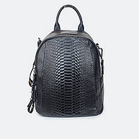 Рюкзак-сумка жіноча з натуральної шкіри чорний міської