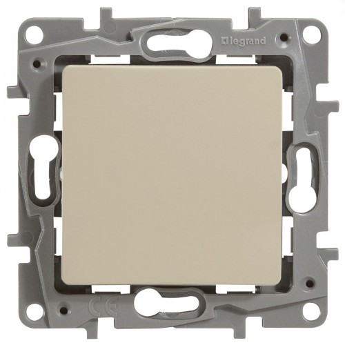 Вимикач без фіксації КНОПКА ETIKA сл. кістка (арт. 672314), фото 1