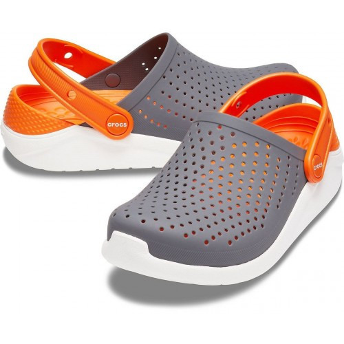 Сабо Crocs Literide Kids Clog 33 р 20.1-20.8 см Дитячі Темно сірі 205964-04O-J2 Bright Black/White