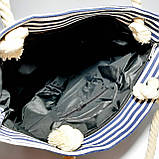 Пляжна сумка синя смуга, фото 5