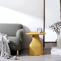 Кофейный столик Ervin пластик цвет желтый 11, в скандинавском стиле
