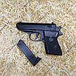Іграшковий спринговый металевий пістолет Вальтер на пульках / Пістолет Walther PP ZM02, фото 6