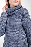 Светр велика в'язка oversize фуксія, фото 5