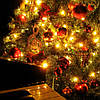 Гірлянда новорічна 300LED 20м прозорий провід Контролер 220V Теплий білий | Бахрома світлодіодна вулична, фото 5