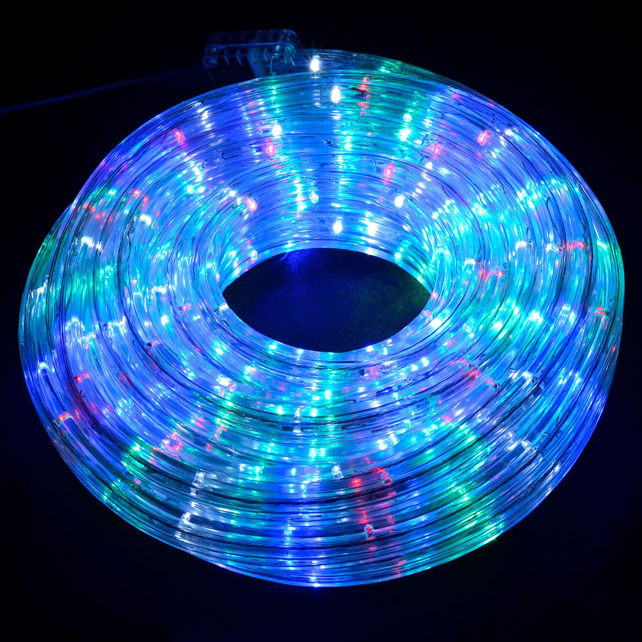 Гірлянда дюралайт | світлодіодна стрічка | овальний шланг 2835, RGB, 20м з контролером на 220в (Мікс)
