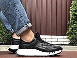 Кросівки чоловічі Reebok шкіряні для бігу сітка чорно-білі, фото 4