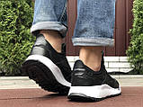 Кросівки чоловічі Reebok шкіряні для бігу сітка чорно-білі, фото 6