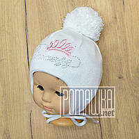 40-44 4-9 міс в'язана з підкладкою весняна весняна шапка для новонародженої дівчинки осінь весна БЛ