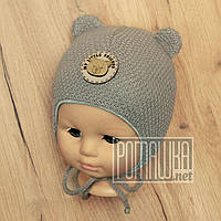 В'язана з підкладкою розмір 36-40 1 2 3 4 місяців осіння весняна шапочка для хлопчика малючків на зав'язках
