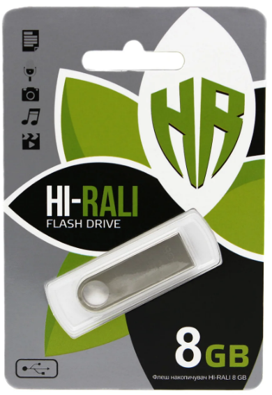 Флеш пам'ять USB Hi-rali 8GB metal
