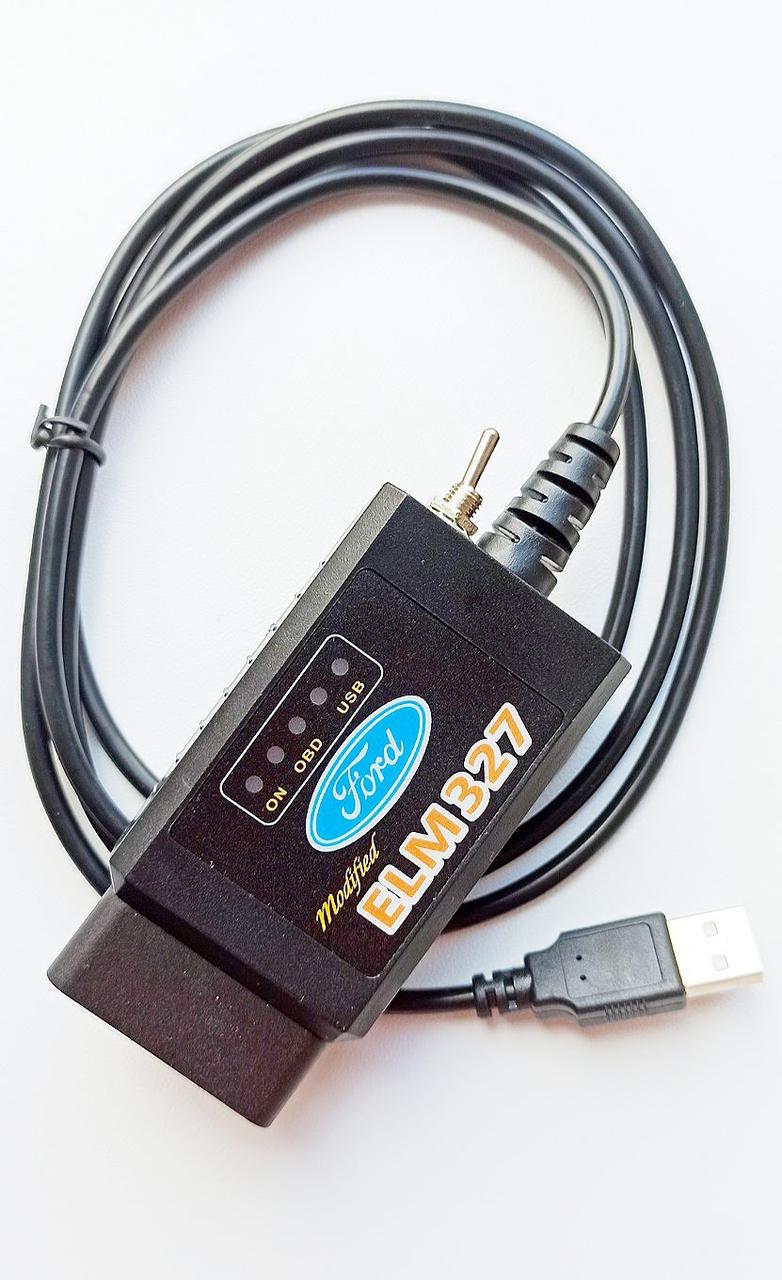 Автосканер ELM327 FORScan OBD2 1.5 USB з перемикачем HS CAN та MS CAN для діагностики Ford та Mazda