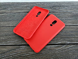 Силіконовий чохол для Meizu 16th червоний тонкий матовий з мікрофіброю