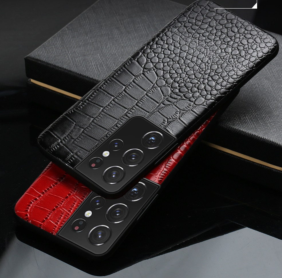 Шкіряний чохол під крокодила для Samsung Galaxy S21 Ultra