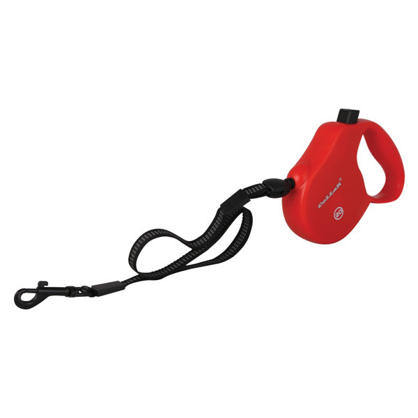 Рулетка Collar control 20 кг 5 м світловідбивна стрічка трос червона