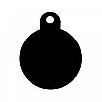 Адресник круглий діаметр 3 см чорний