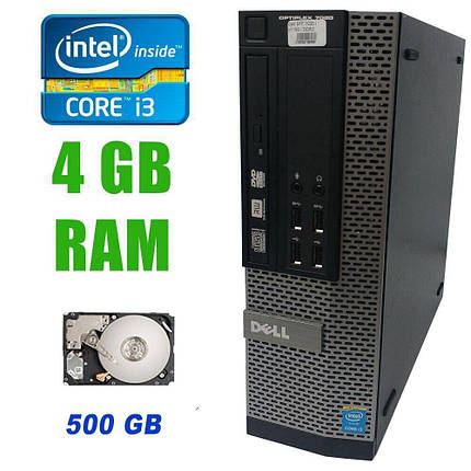 Системний блок Dell 7020 SFF / Intel Core i3-4130 (2(4)ядра по 3.40GHz)/ 4GB DDR3/ 500 GB/VGA, DP, USB 3.0, фото 1