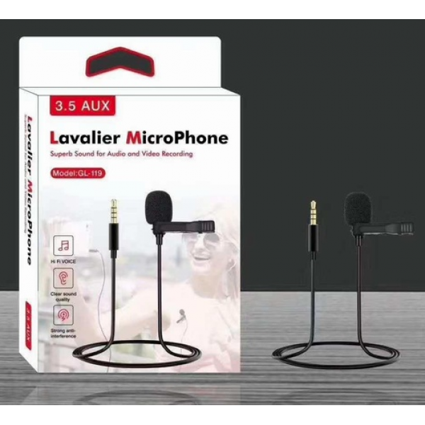 Мікрофон петличка для смартфона lavalier GL-119 3.5 AUX, фото 1