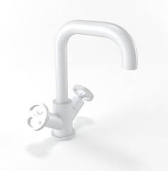 Білий дизайнерський змішувач для умивальника Bugnatese Millenovecinquanta 4534