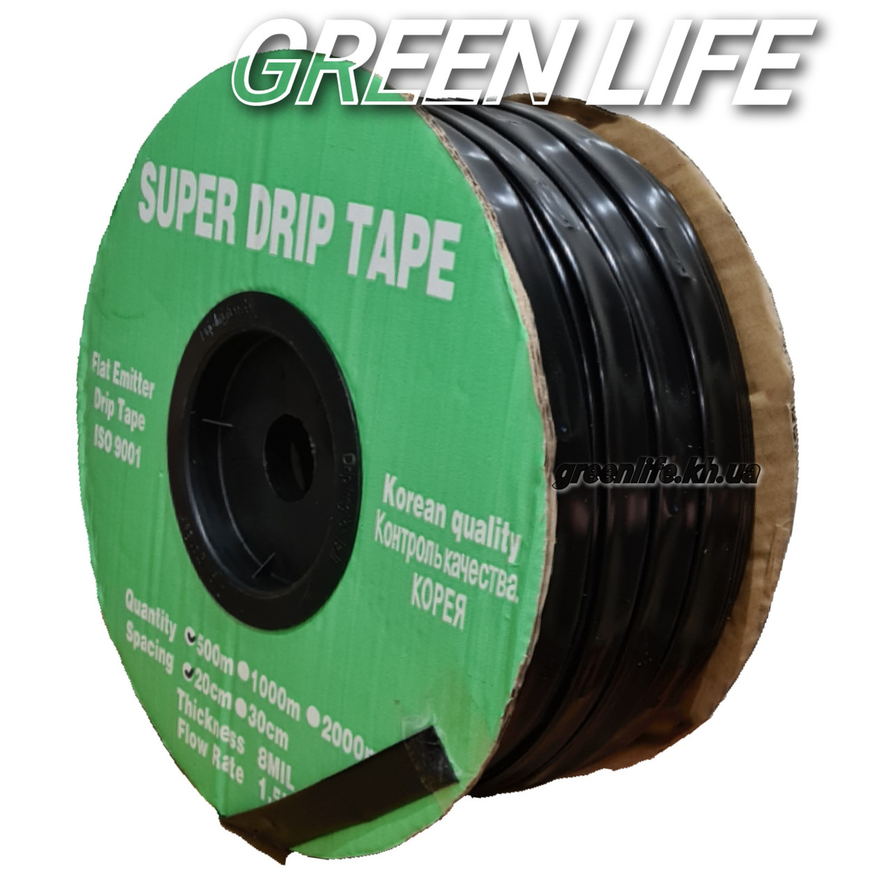 Крапельна стрічка SUPER DRIP TAPE щілину 10см 8 mil 2000 м 1.5 Л/ГОД КОРЕЯ