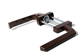 Ручка балконні двостороння вузька коричнева
