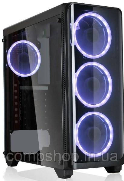 Корпус Midi-Tower без БЖ  BTC A85X Black  (2*USB2.0, 1*USB3.0, HD Audio, SSD bracket, 4*12cm fan) (код 115079), фото 1