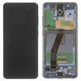 Модуль для Samsung Galaxy S20 , Samsung G980 сірий, з рамкою "Original"