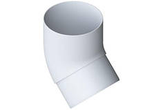 Коліно труби Альта-Профіль Еліт 45 градусів 95 мм білий