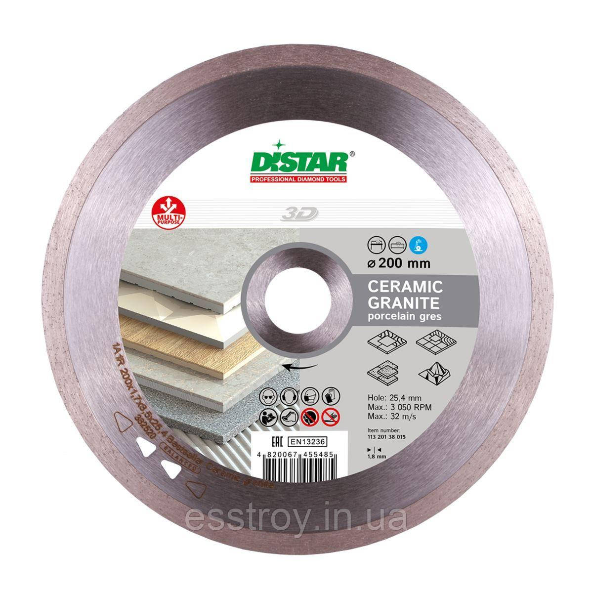 Круг алмазний відрізний Bestseller Ceramic granite 1A1R 250x1,8x10x25,4