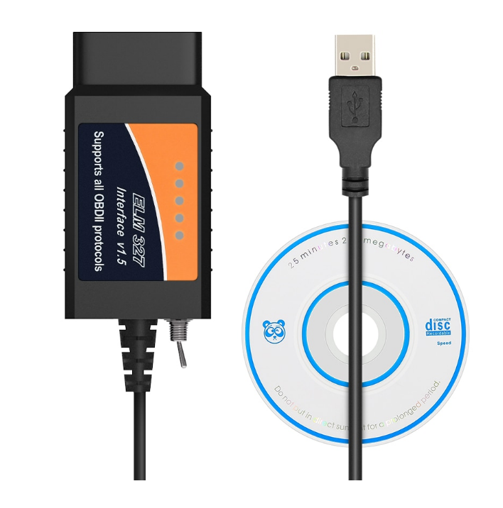 Діагностичний сканер OBD2 ELM327 Ford / Mazda USB з перемикачем HS/MS CAN v1.5, фото 1