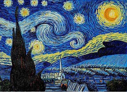 Картина алмазами My Art Зіркова ніч Ван Гога з голограмовими стразами (MRT-TNG706) 40 х 50 см (На підрамнику)