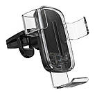 Автотримач із функцією бездротового заряджання Baseus Explore Wireless Charger Gravity Car Mount（15W）Black, Tra, фото 8
