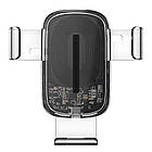 Автотримач із функцією бездротового заряджання Baseus Explore Wireless Charger Gravity Car Mount（15W）Black, Tra, фото 6