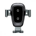 Автомобільний тримач із бездротовою зарядкою Baseus Metal Wireless Charger Gravity Car Mount (вент решітка), фото 4