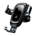 Автомобільний тримач із бездротовою зарядкою Baseus Metal Wireless Charger Gravity Car Mount (вент решітка), фото 3