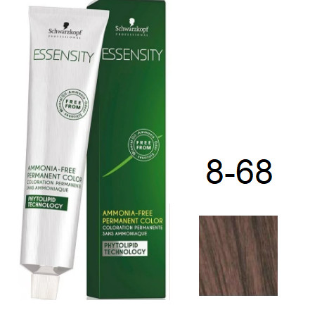 Краска для волос Schwarzkopf Essensity безаммиачная 8-68 Светло-Русый Шоколадный Красный 60 мл