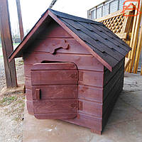 Будка велика для собаки із дерева (собача будка, конура) "Алабай" 80х120 в середині