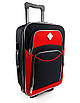 Велика тканинна валіза Bonro на 5 колесах 90 літрів 76 × 28 × 50 см Червона, фото 3