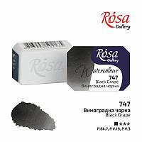 Фарба акварельна, Виноградна чорна, 2,5мл, ROSA Gallery