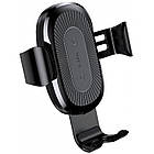 Автомобільний держак з бездротовою зарядкою Baseus Metal Wireless Charger Gravity Car Mount Black(Креплені, фото 4