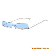 Солнцезащитные очки Киберпанк HD линза металическая оправа синие