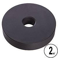 Диск 2 кг для гантели (сталь окрашенная, черный) - 26 мм
